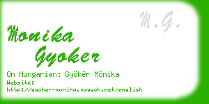 monika gyoker business card